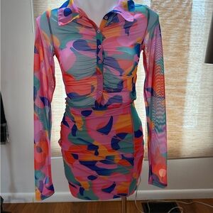 Tiger Mist Colorblock Two-Piece Set